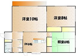 メモリー 3DKの間取図画像