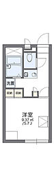 レオパレスアイーダ 1Kの間取図画像