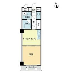 ライオンズマンション岡山医大南第2 1DKの間取図画像