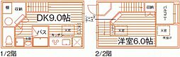Y.N.G西坂6号館 1DKの間取図画像
