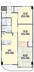 カトー工業(株)ビル 3DKの間取図画像