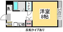 サンライト津島1号 1Kの間取図画像