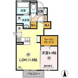 フローラリエ 1LDKの間取図画像