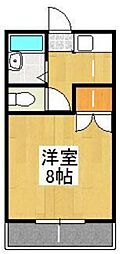 ラ・ヴィータ西市 1Kの間取図画像