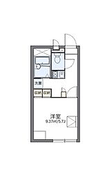 レオパレスマユリカ4 1Kの間取図画像