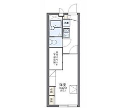 レオパレス福浜A 1Kの間取図画像