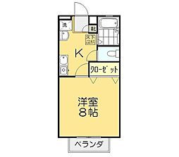 ダンディライオン西市A 1Kの間取図画像