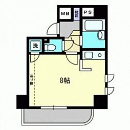 ダイアパレス京町2 ワンルームの間取図画像