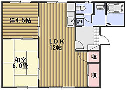 ロジュマン福田 2LDKの間取図画像