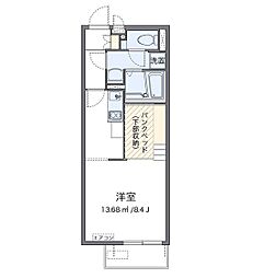 サニーコート総社 1Kの間取図画像