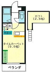 グリーンパレス京山C 1Kの間取図画像