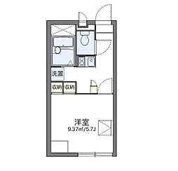 レオパレスプランドール 1Kの間取図画像