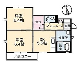 ベルナール・サイB 2Kの間取図画像