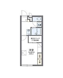 レオパレスサニーコート上東A 1Kの間取図画像
