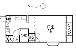 ブライトライツ高島 1Kの間取図画像