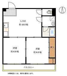 にっせんれん21 2LDKの間取図画像