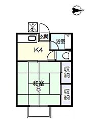 コーポセトダ 1Kの間取図画像