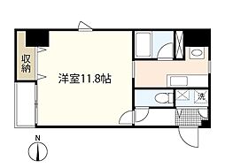 カーサ・フィオーレ表町 1Kの間取図画像