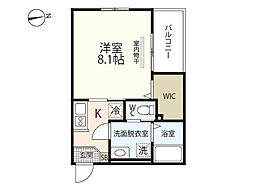 GRACE COURT 北方 1Kの間取図画像