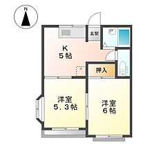 岡山県岡山市南区福富西2丁目（賃貸アパート2K・1階・36.77㎡） その2