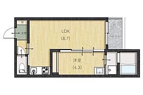 岡山県岡山市中区国富1丁目（賃貸アパート1LDK・1階・31.30㎡） その2