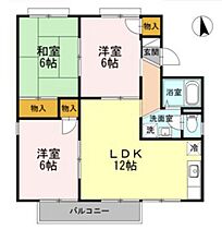 岡山県岡山市北区平田（賃貸アパート3LDK・2階・62.92㎡） その2