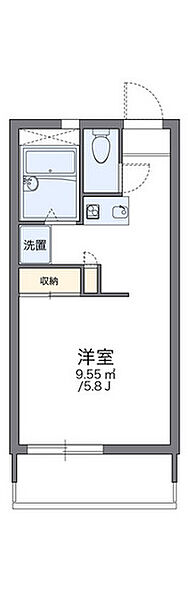 岡山県岡山市北区西古松1丁目(賃貸アパート1K・1階・20.28㎡)の写真 その2