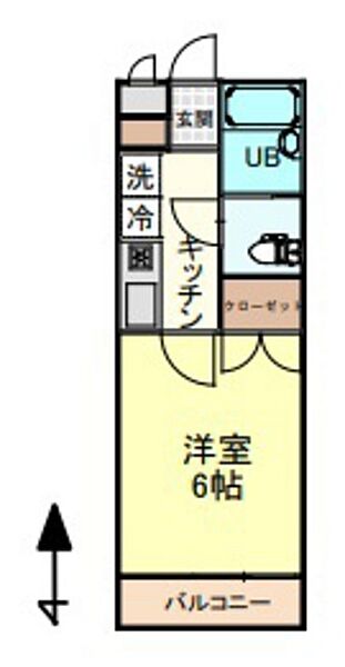 岡山県岡山市南区万倍(賃貸アパート1K・1階・21.89㎡)の写真 その2