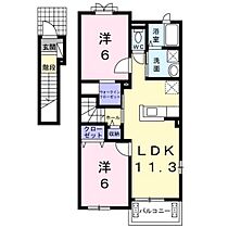 岡山県岡山市東区瀬戸町江尻（賃貸アパート2LDK・2階・58.21㎡） その2