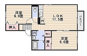 岡山県岡山市南区浜野2丁目（賃貸アパート2LDK・2階・55.69㎡） その2