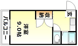 リトルハイム花尻五八号館 1Kの間取図画像