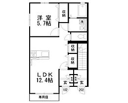 岡山県岡山市中区清水1丁目（賃貸アパート1LDK・1階・41.06㎡） その2