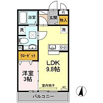 岡山県岡山市北区今8丁目（賃貸アパート1LDK・3階・33.39㎡） その2