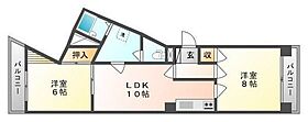 岡山県岡山市中区東山1丁目（賃貸マンション2LDK・3階・46.00㎡） その2