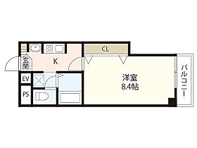 岡山県岡山市北区京橋町（賃貸マンション1K・4階・25.83㎡） その2