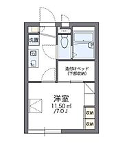 岡山県岡山市北区平野（賃貸アパート1K・1階・19.87㎡） その2