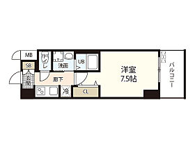 岡山県岡山市北区表町3丁目（賃貸マンション1K・13階・24.35㎡） その2