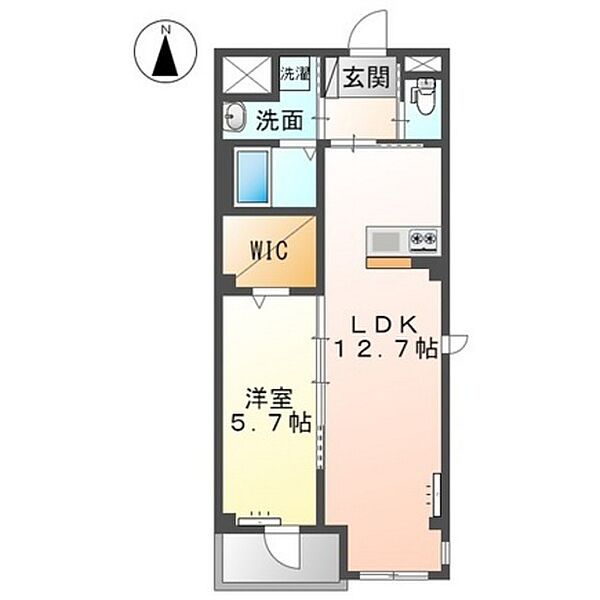 テ・フィティ ｜岡山県岡山市南区西市(賃貸マンション1LDK・1階・45.55㎡)の写真 その2