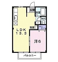 リバーサイド藤和B  ｜ 岡山県岡山市東区楢原（賃貸アパート1LDK・1階・40.04㎡） その2