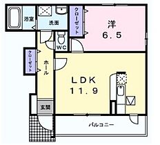 ル・プランタンＡ  ｜ 岡山県岡山市東区瀬戸町江尻（賃貸アパート1LDK・1階・45.12㎡） その2