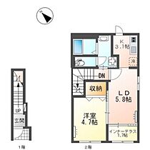 仮）スターテラスII　鉄  ｜ 岡山県岡山市東区鉄（賃貸アパート1LDK・2階・42.34㎡） その2