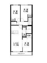 パークス  ｜ 岡山県岡山市中区雄町（賃貸アパート3LDK・2階・59.75㎡） その2