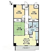 ツインパレスK  ｜ 岡山県岡山市中区浜3丁目（賃貸マンション3LDK・2階・66.34㎡） その2