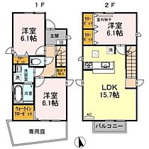 グラッシーガーデンE棟  ｜ 岡山県岡山市北区伊福町2丁目（賃貸一戸建3LDK・--・81.97㎡） その2