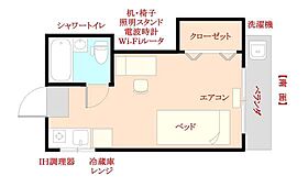 カーサフィオーレ学南町  ｜ 岡山県岡山市北区学南町2丁目（賃貸マンション1R・2階・17.32㎡） その2