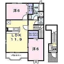 シーザリオ一番館  ｜ 岡山県岡山市中区高島新屋敷（賃貸アパート2LDK・2階・58.80㎡） その2