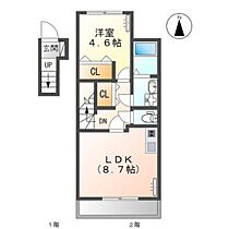 アストラ　モミジ  ｜ 岡山県岡山市北区北長瀬本町（賃貸アパート1LDK・2階・40.01㎡） その2