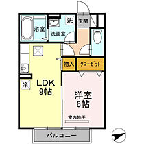 ステラ　B棟  ｜ 岡山県岡山市南区新保（賃貸アパート1LDK・1階・40.07㎡） その2