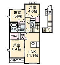 ラ・パルテール関　壱番館  ｜ 岡山県岡山市中区関（賃貸アパート3LDK・2階・69.75㎡） その2