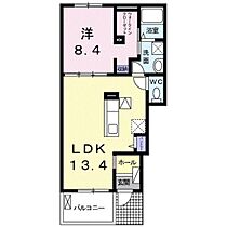 ブルックベルＡ  ｜ 岡山県岡山市南区当新田（賃貸アパート1LDK・1階・47.31㎡） その2